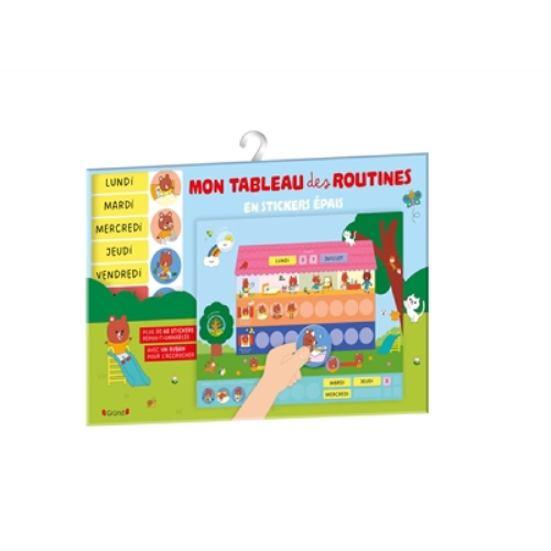 Mon tableau des routines en stickers épais