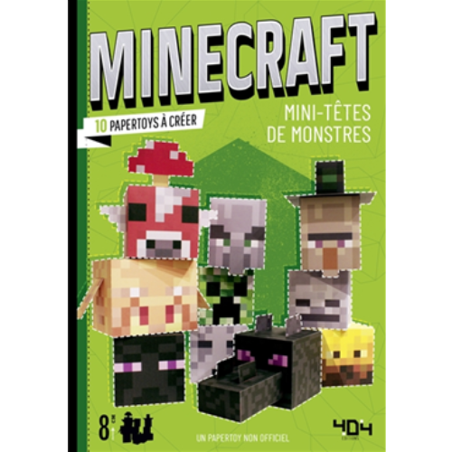 Minecraft : mini-têtes de monstres : 10 papertoys à créer