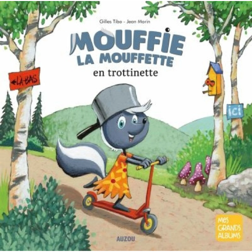 Mouffie la mouffette en trottinette