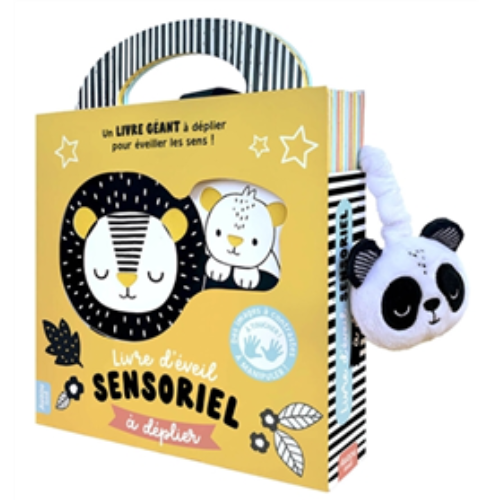 Livre d'éveil sensoriel à déplier : un livre géant à déplier pour éveiller les sens !