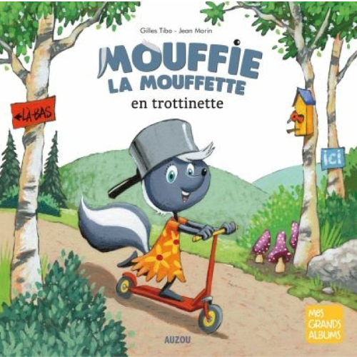 Mouffie la mouffette en trottinette