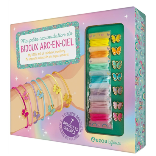 Ma petite accumulation de bijoux arc-en-ciel