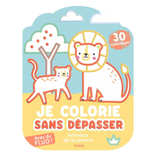 Coloriages fluo : Animaux de la savane