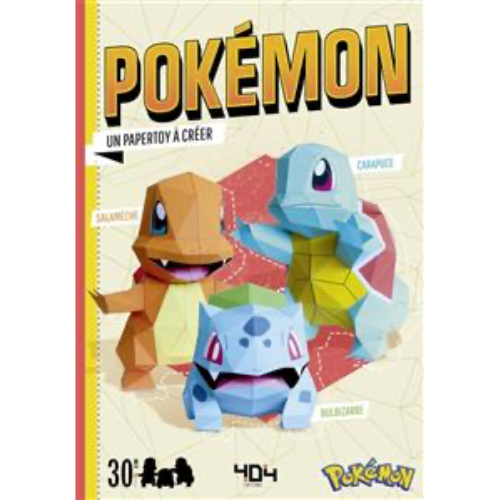 Bulbizarre, Carapuce et Salamèche : Pokémon : un papertoy à créer