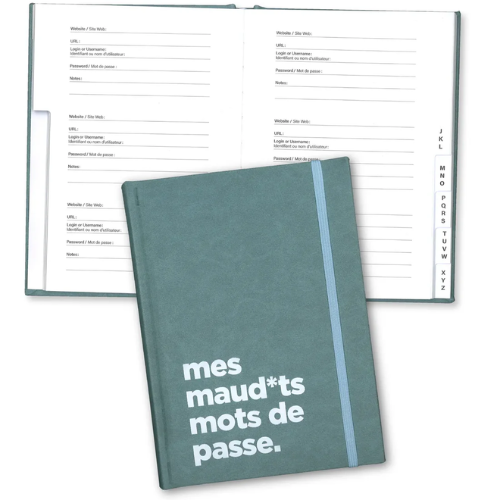 Carnet de mots de passe - Mes M mots de passe