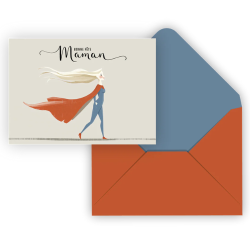 Carte de souhait - Super maman
