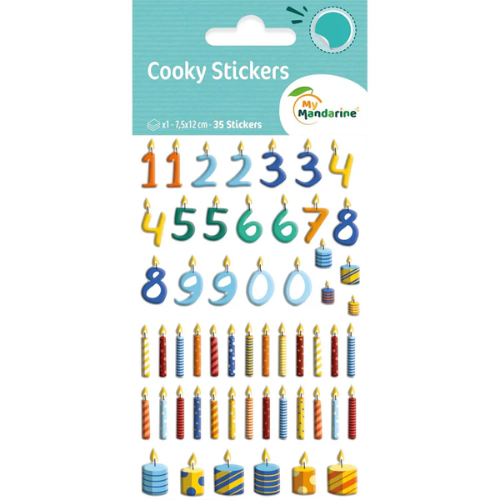 Autocollants Cooky Bougies 35 gommettes