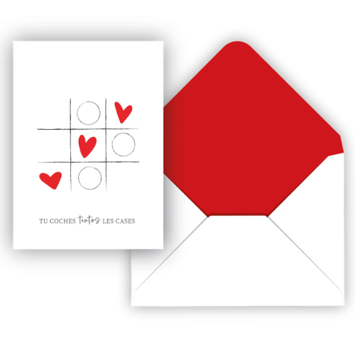 Carte de souhait - Tic Tac Coeur