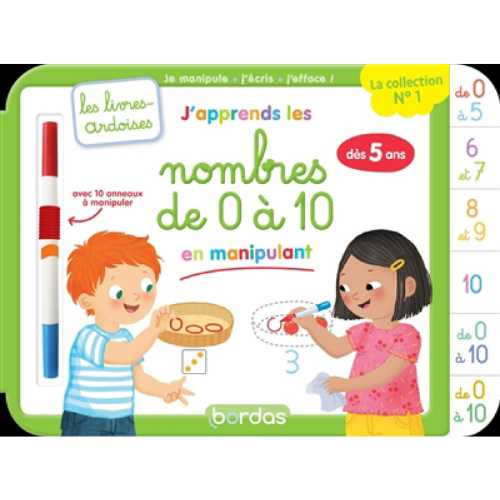 J'apprends les nombres de 0 à 10 en manipulant : je manipule, j'écris, j'efface !