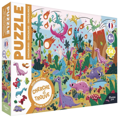 Puzzle cherche et trouve : les dinosaures