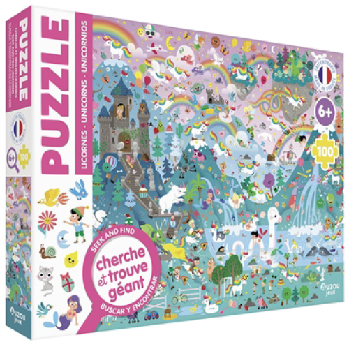 Puzzle cherche et trouve : licornes