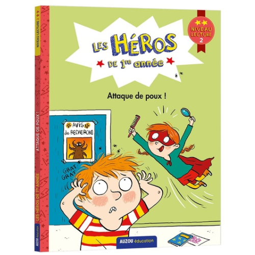 Les héros de 1re année : Attaque de poux ! - niveau lecture 2