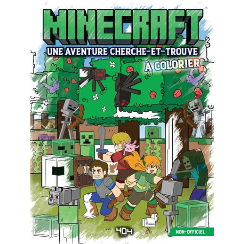 Minecraft : Une aventure cherche et trouve à colorier