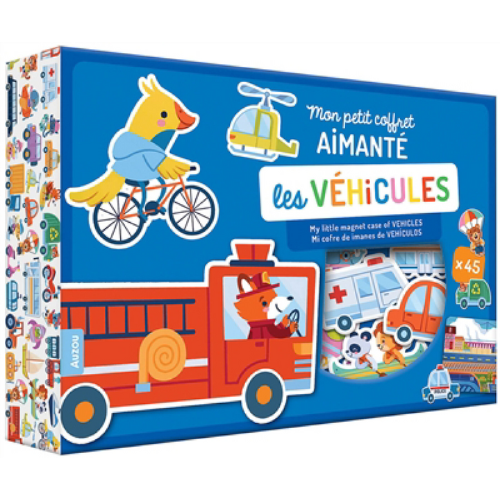 Les véhicules : mon petit coffret aimanté
